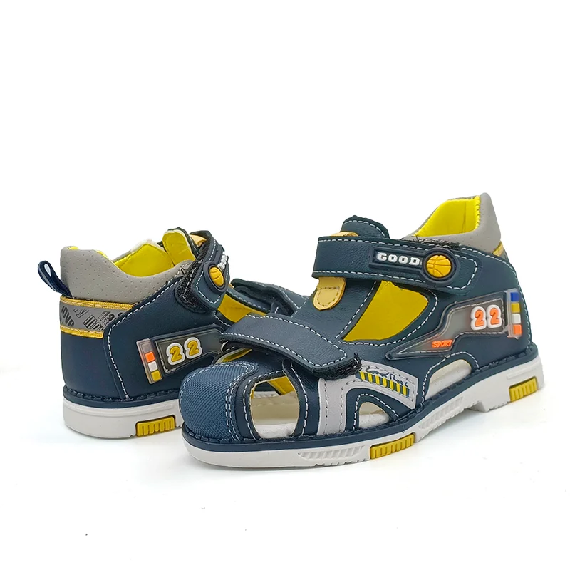 Fashion 1pair PU Leather Boy Sandals arch support Orthopedic Children Shoes+inner 13.5-20.2cm, Kids Shoes