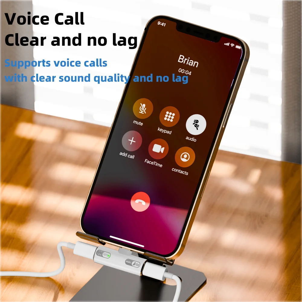 USB-C to lighting headphone jack plus Type-C PD100W fast charging two-in-one suitable for iPhone 15/16 series Type-C devices