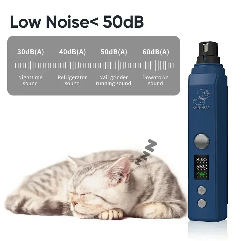 pet nail clipper pet nail grinder Electric LED Dog Nail Grinder Painless Dogs Cat Nail Clippers