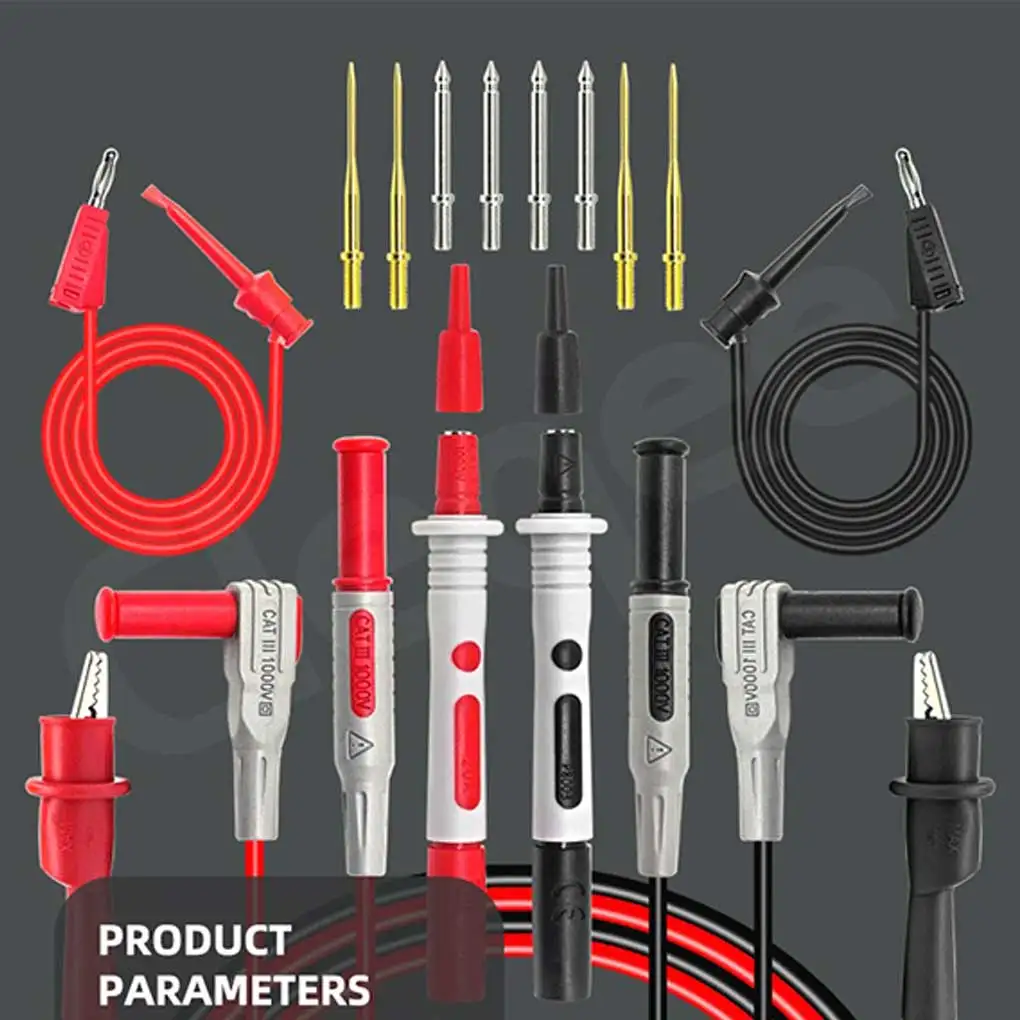 

Test Cable Kit Replacement Professional Industry Multimeter Clips Removable Electrical Inspection Measurement Set