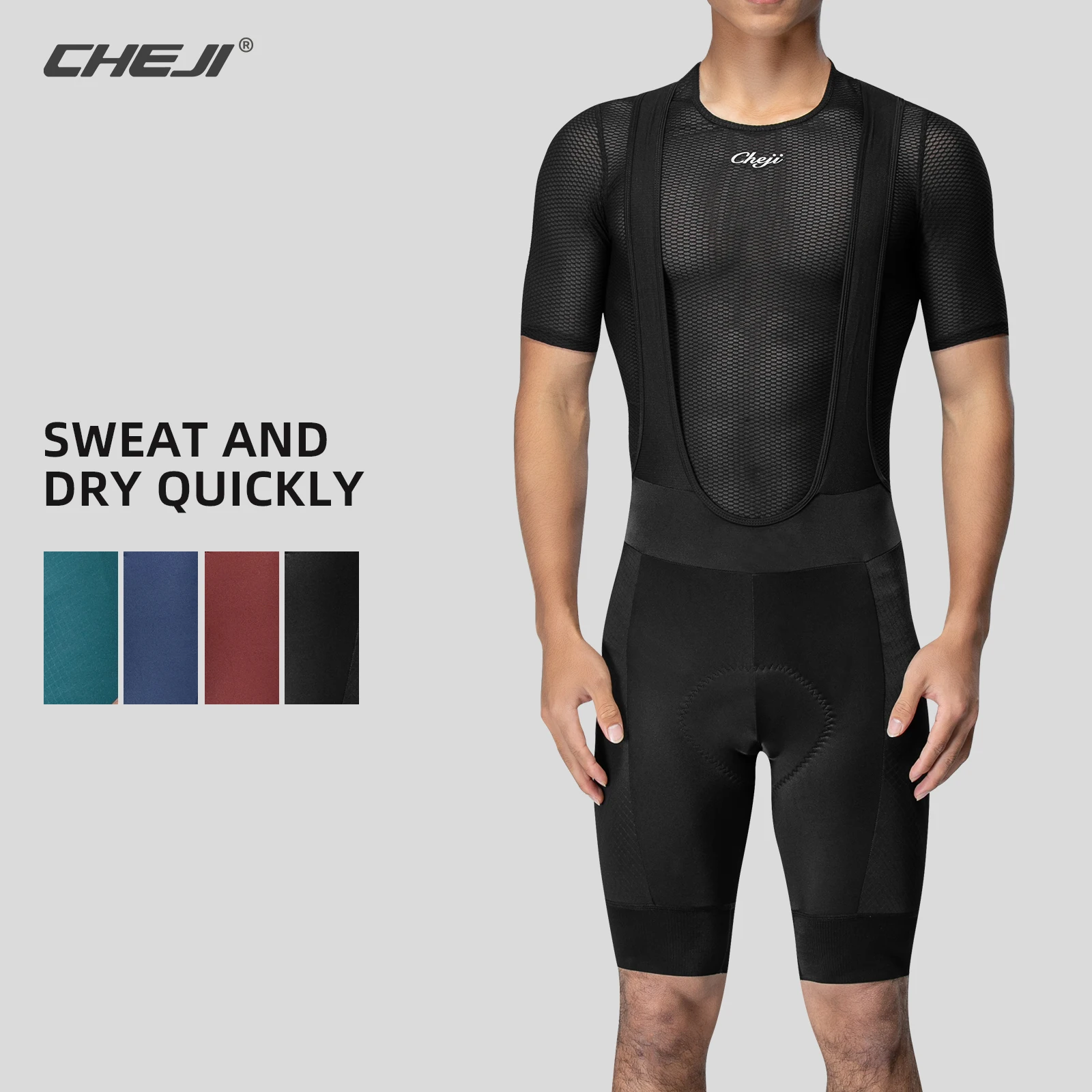 Cycling Tights CHEJI Cycling Bib Shorts Men Women Sport Bike Pants Spandex