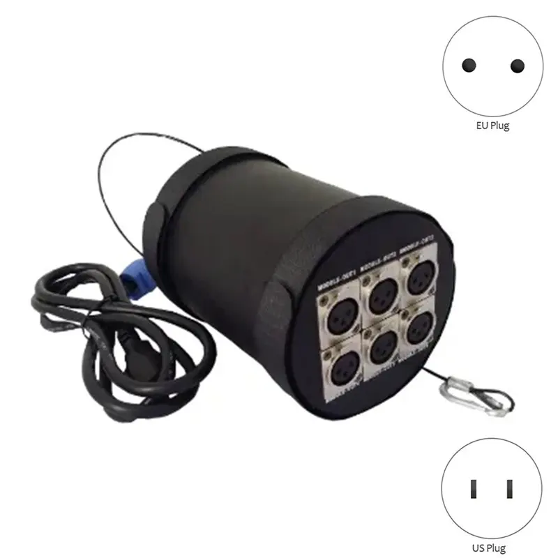 

1Pc 6 Port DMX Splitter And Amplifier Output 512X 6 Channels For Dj Disco Stage Light Control