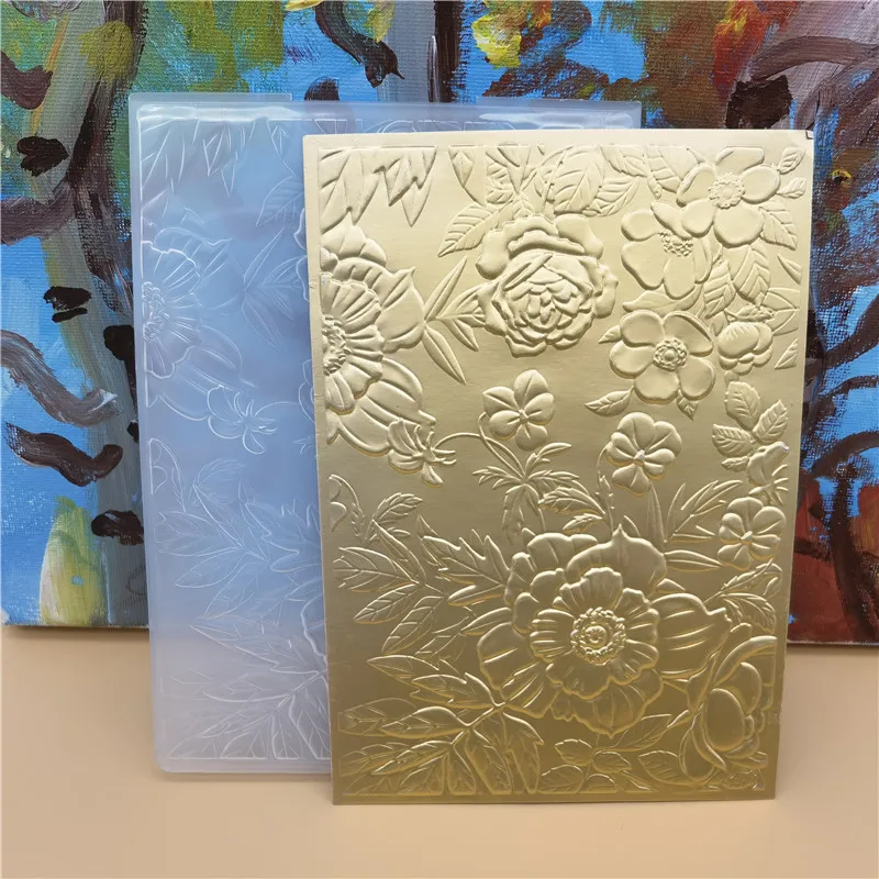 3D Country floral 3D Embossing Folder for Birthday Spring Get well soon Card making Scrabooking Deco
