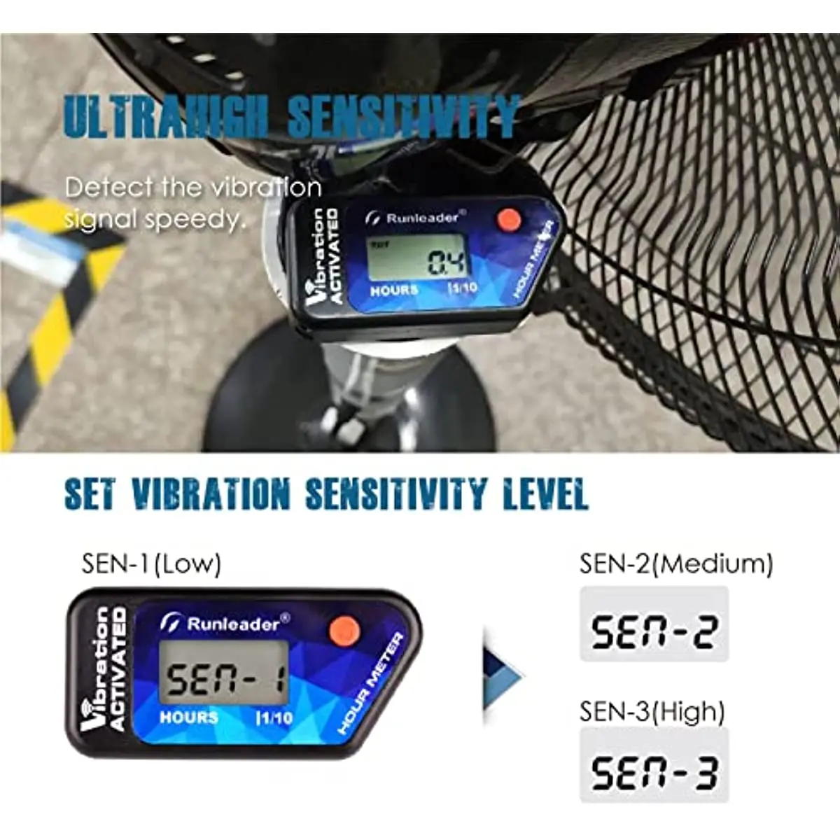 Self Powered Vibration Hours Gauge Maintenance Reminder Wireless Hour Meter  for Gas/Diesel Engine, Chainsaws Outboard Motor AliExpress