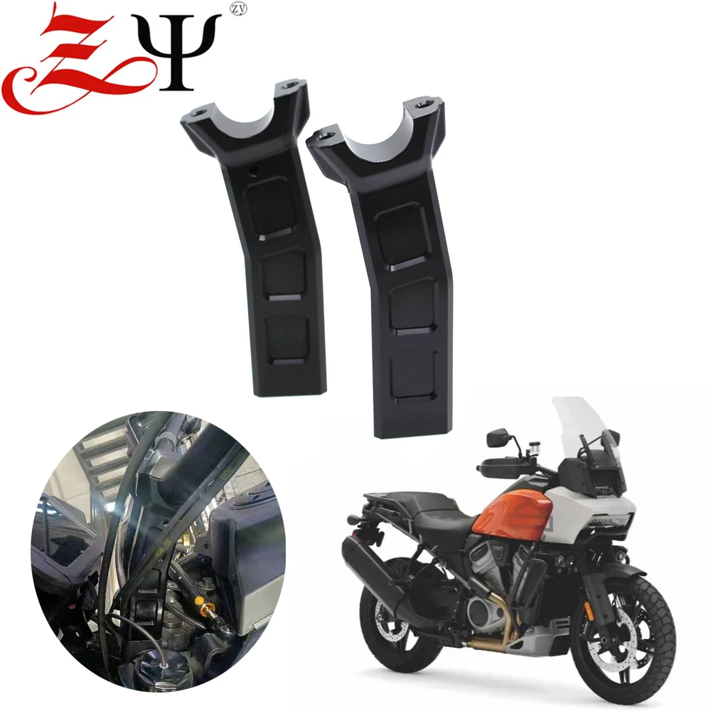 Moto Nero Cnc Riser Alti Manubrio Riser Morsetto Bar Mount Per Harley Pan America 1250 Ra1250 2021 2022