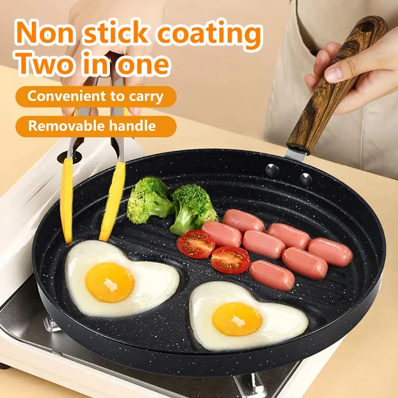 

Export-Grade 3-in-1 Non-Stick Omelette Pan, Frying Pan and Breakfast Skillet, Ideal for Steak, Hamburger and Easy Cooking