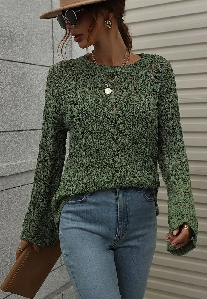 Рисунок 3 - Женский вязаный пуловер с рукавом-колоколом