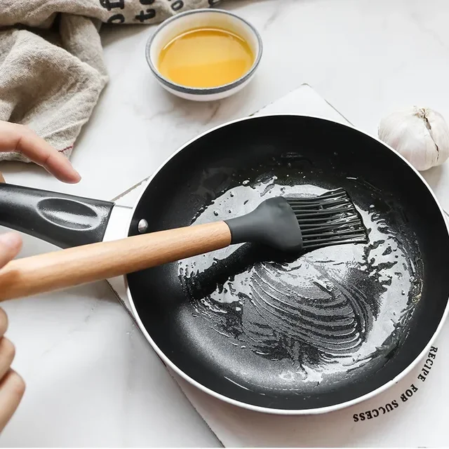 12PCS Food Grade Silicone Kitchen Cookware Utensils Turner Spatula Measuring Spoon Practical Cooking Tool Kitchenware Set 5