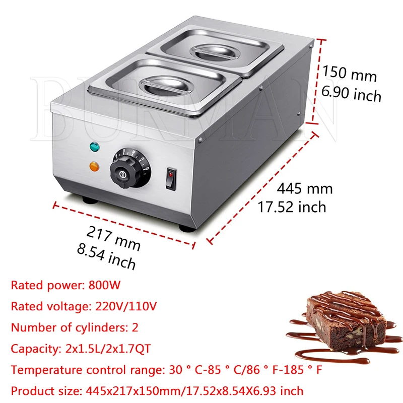 Electric Chocolate Melting Machine Furnace Tempering Machine Heating Stove 110V 220V 4