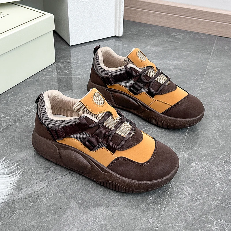 

Кроссовки женские на платформе, Вулканизированная подошва, низкие, Повседневная модная обувь для бега, для студентов, разноцветные, на весну