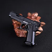 1:3 Mini TTI Pistol Model Alloy Fake Gun Keychain Detachable Collection Bag Pendants Fidget Toy for Adult Toy Gift 2