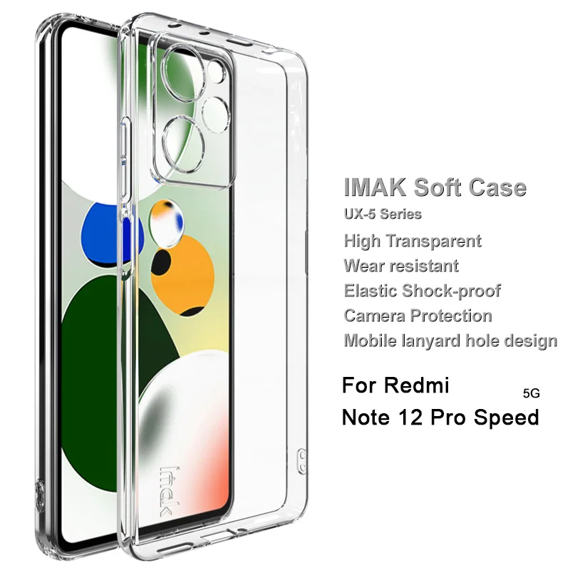 Funda de teléfono TPU serie IMAK UX-8 para Xiaomi Redmi Note 12