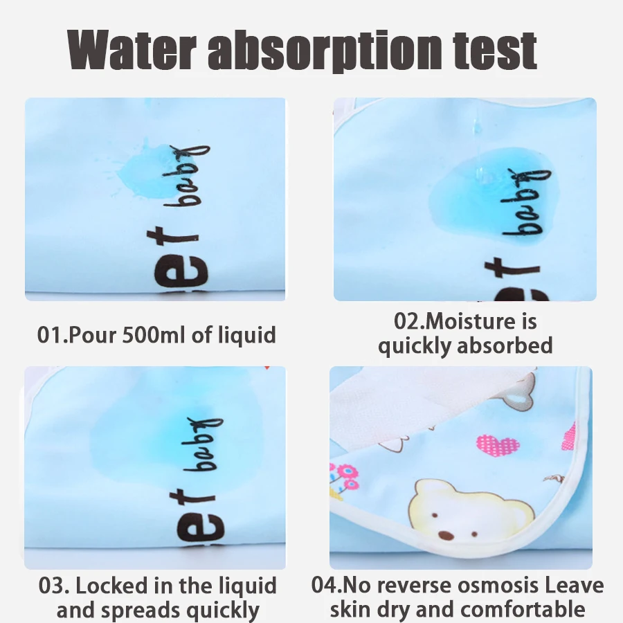 90cm Baby large diaper pad folding student aunt pad padded thickened waterproof breathable can be washed again and again