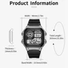 SYNOKE Wrist Watch For Men Digital Sports Waterproof Watch Transparent Multifunction Chronograph Alarm Backlight reloj hombre 3