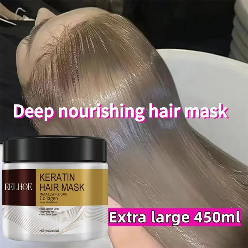 Repairing And Moisturizing Hair Mask Collagen Deep Repair Hair Conditioner Regulate Damaged Perm Moroccan Essential Oil New