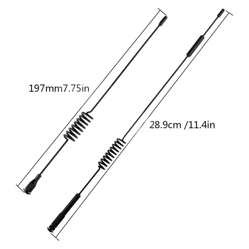 1 10 Scale RC Crawler 11.4inch and 6.3inch Metal Antenna Accessories Decoration For-4 D90 Axial SCX10 90046