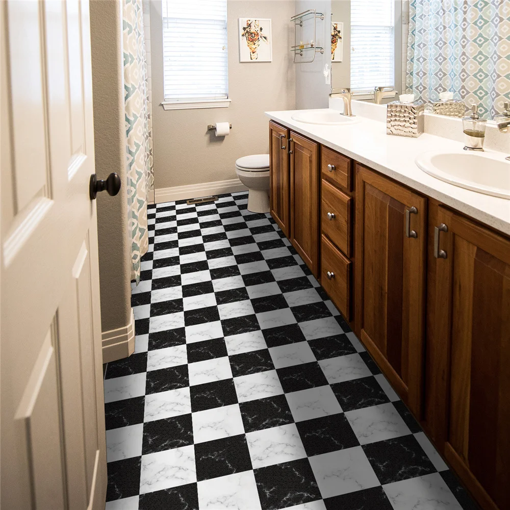 Piastrelle Mosaico Ceramica Bianco E Nero 30x30cm - Per Bagno, Cucina, Pavimenti E Pareti - Foto 11