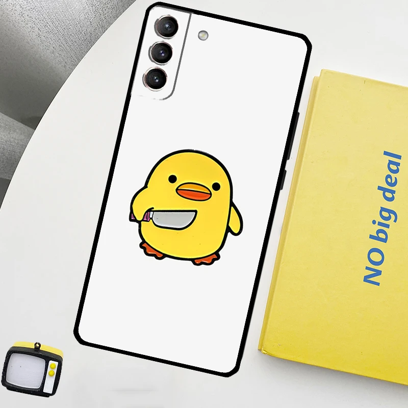 Cartoon Duck Knife Protective Phone Case