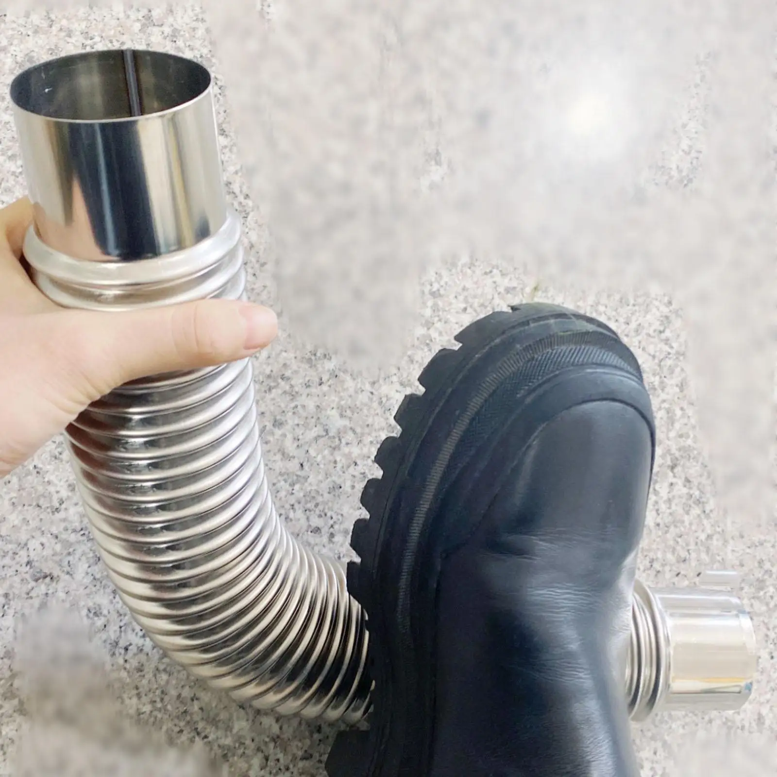 Corrugated Elbow Stove Pipe Chimney Flue for Tent Outdoor Wood Stove  Accessories