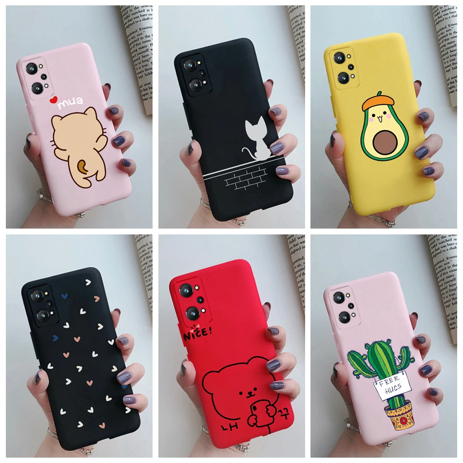 Custodia Per Oppo Realme Gt Neo 2 2T 3T Gt2 5G Funda Cute Cat Cactus Pattern Cover Per Telefono Coque Per Oppo Realme Gt Neo 2 2T Case Capa