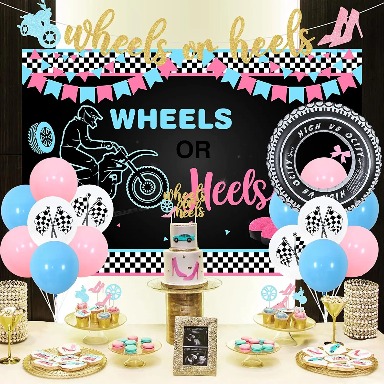 wheels or heels' Sticker | Spreadshirt