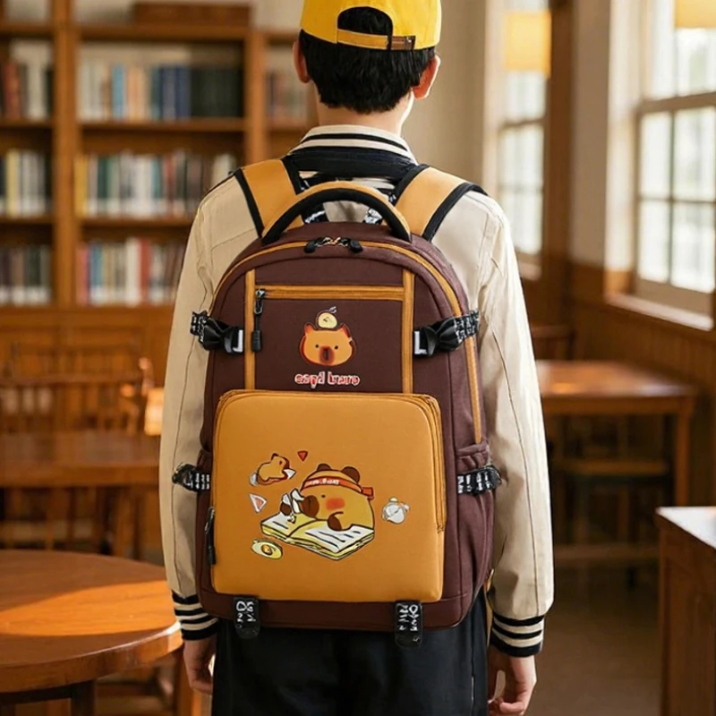 Capybara Rucksack Für Teens - 12.2x5.91x16.93 Zoll Süßer Tier Schulrucksack