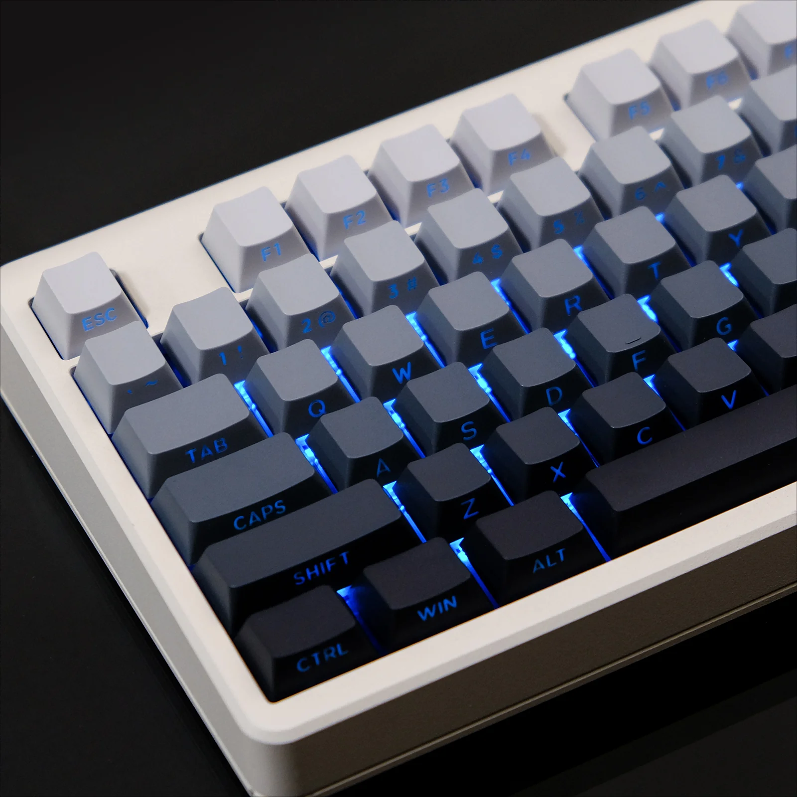 Kbdiy-pbt Duplo Tiro Keycap Impressão Lateral Brilhar Através Backlit Teclado Mecânico mx 108 87 Nj80 84 68 64 61 133 - Imagem 6