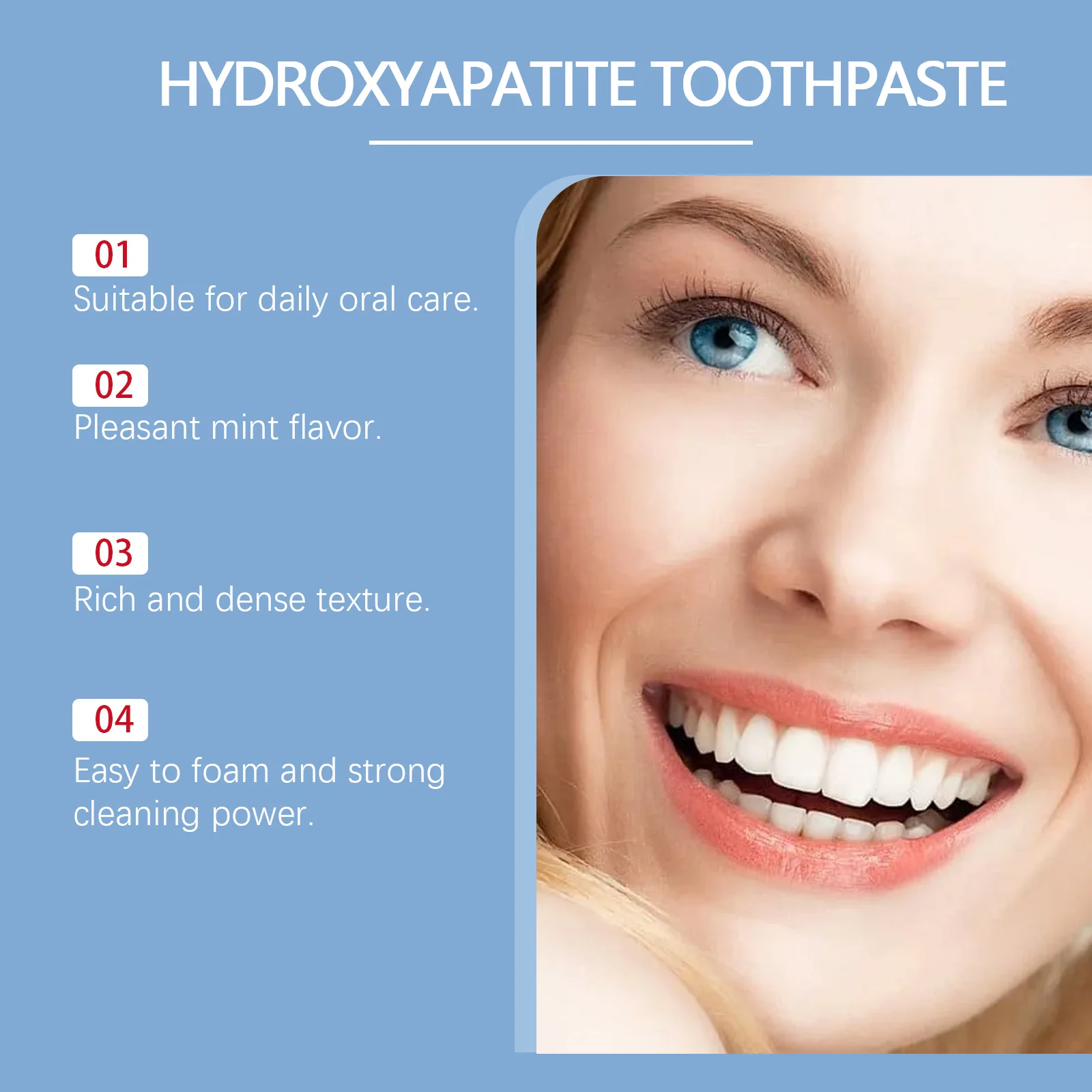 Hydroxyapatite Toothpaste Enamel Repair Teeth Stains Cleansing Bad Breath Removal Dental Birghtening Preventing Periodontitis
