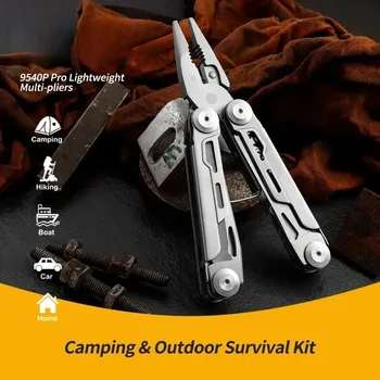 Utensile Multifunzione 12 in 1 ad Alta Durezza, Strumento Professionale EDC, Attrezzo per Campeggio e Manutenzione all'Aperto