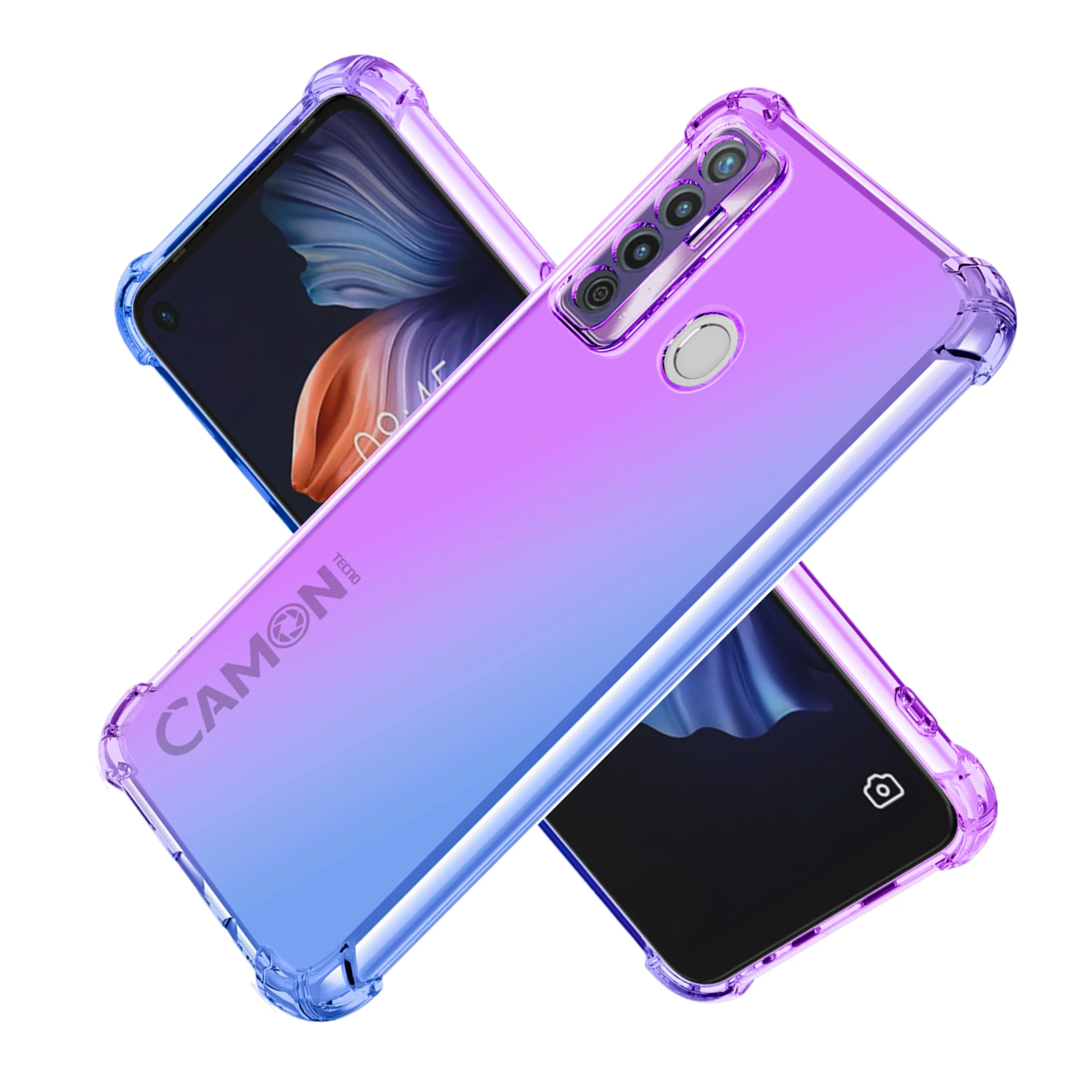 Custodia Per Tecno Camon 17 P Camon 17 Pro 16 Pro Camon 15 Air Clear Cute Gradient Slim Antigraffio Custodia Antiurto In Tpu Flessibile