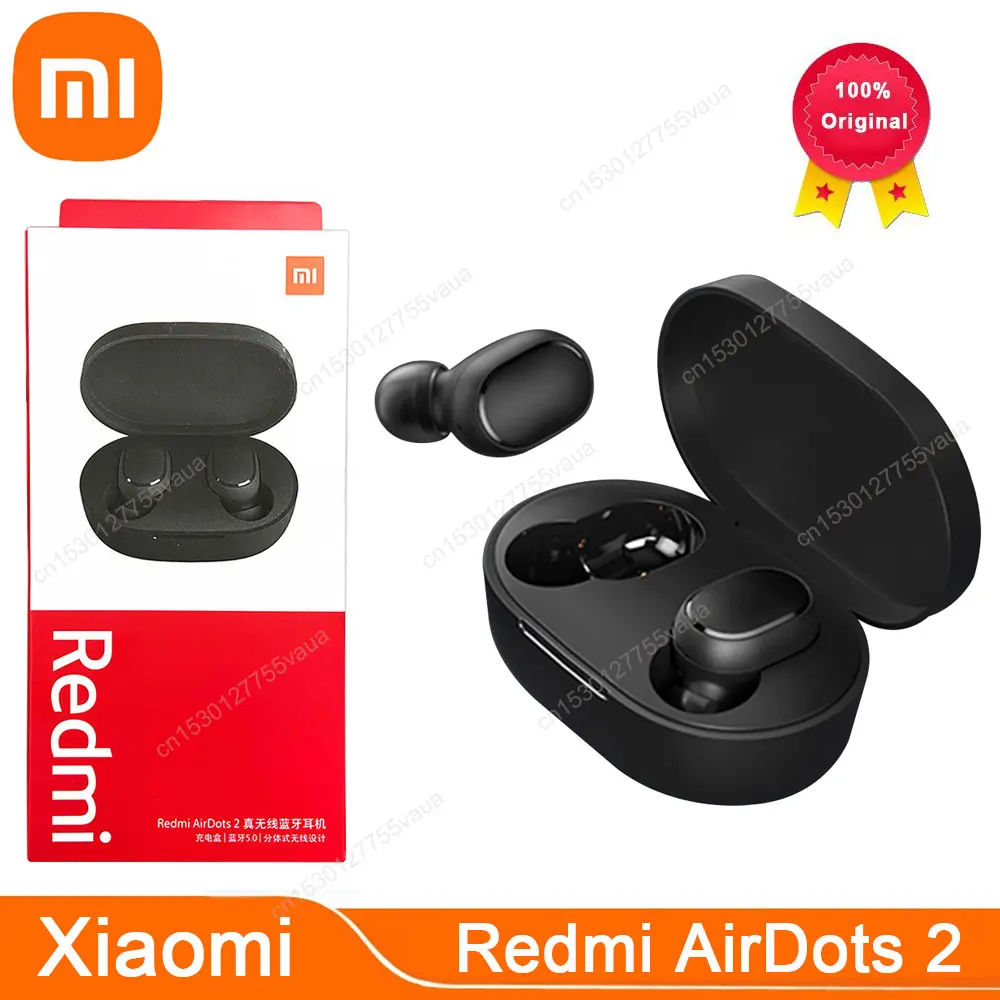 

Беспроводные наушники Xiaomi Redmi AirDots 2, Bluetooth 5,0, настоящие Беспроводные стереонаушники с зарядным чехлом, 12 часов работы от батареи