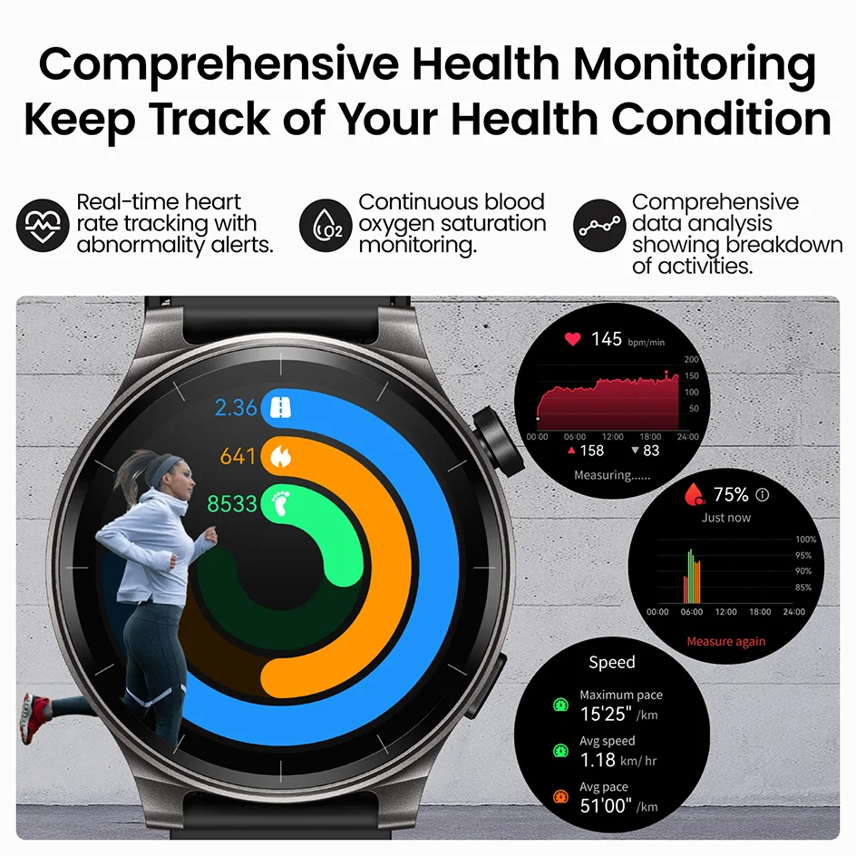 TOZO S5 Smart Watch (Answer/Make Calls) description image 4