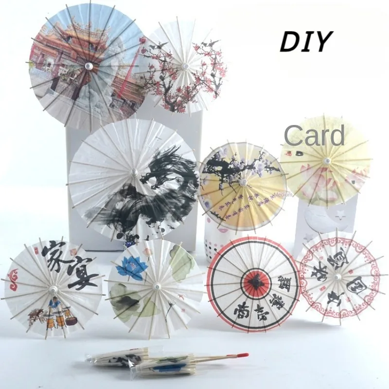 5/20PCS Paper Parasol Wedding Paper Umbrella Party Favor 60/80cm White Umbrellas for Bridal Shower Centerpieces Photo Props images - 6