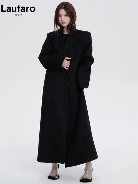 2023 Winter Women Fashion Wool Coats Elegant Female Solid Belt Long Sleeve  Quality Fashion Thick Warm Long Jacket Overcoat Loose - AliExpress