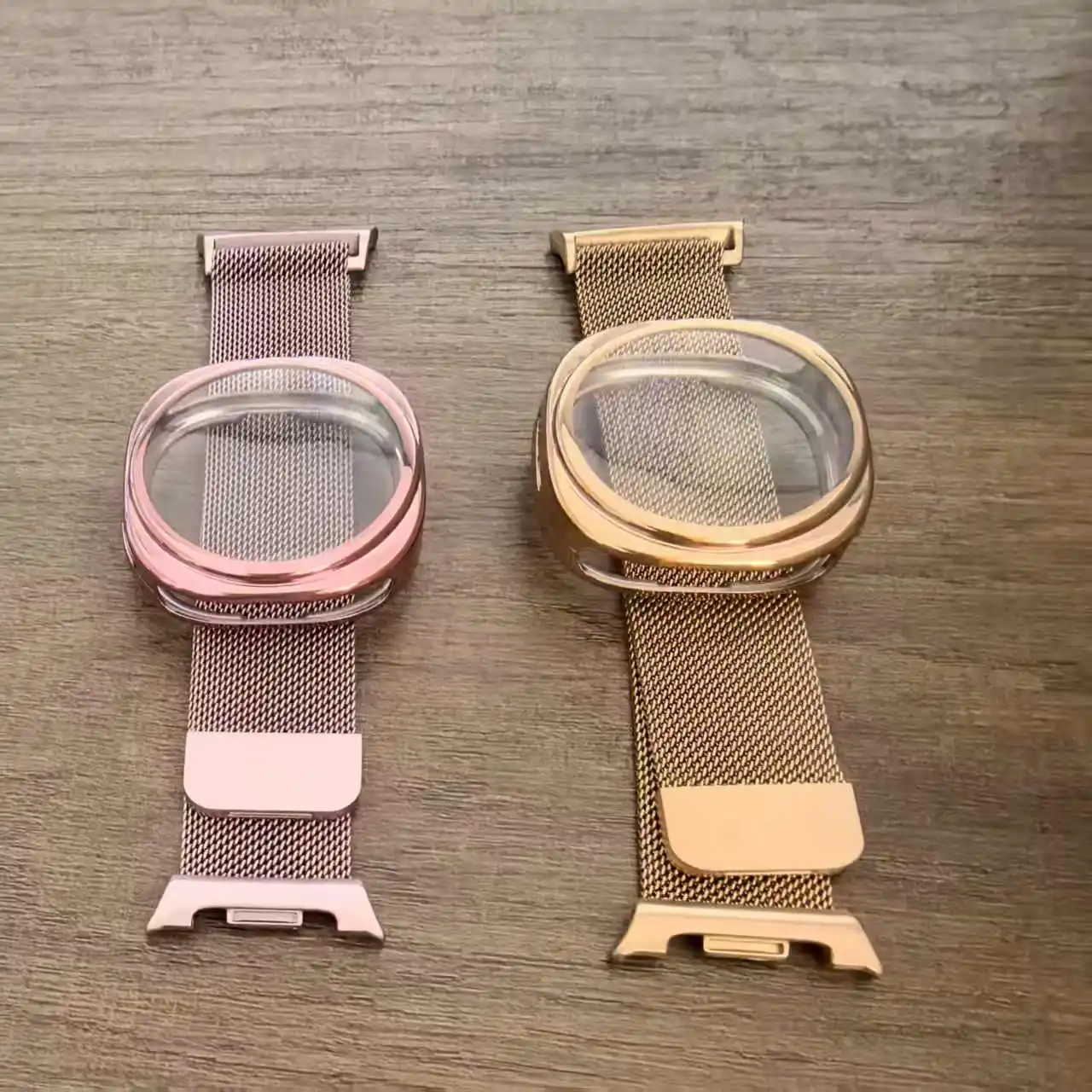 Stainless Steel Milanese Loop Watch Band with TPU Cover - 2 Pack