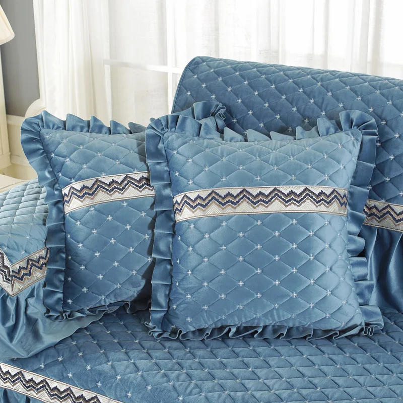 Winter Plush Sofa Cushion Nordic Living Room Fashionable Foreign Style Simple Non Slip Universal Sofa Cover 4