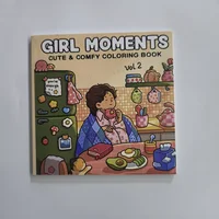 Fille Moments : Vol. 2 livres de coloriage pour adultes et adolescents avec des activités quotidiennes mignonnes et confortables pour la relaxation 2