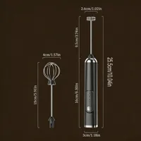 Mousseur à lait électrique, batteur à œufs sans fil, charge de Type C, 3 vitesses, Mini machine à mousse portable, fouet à café, outils de cuisine, nouveauté 2026 2