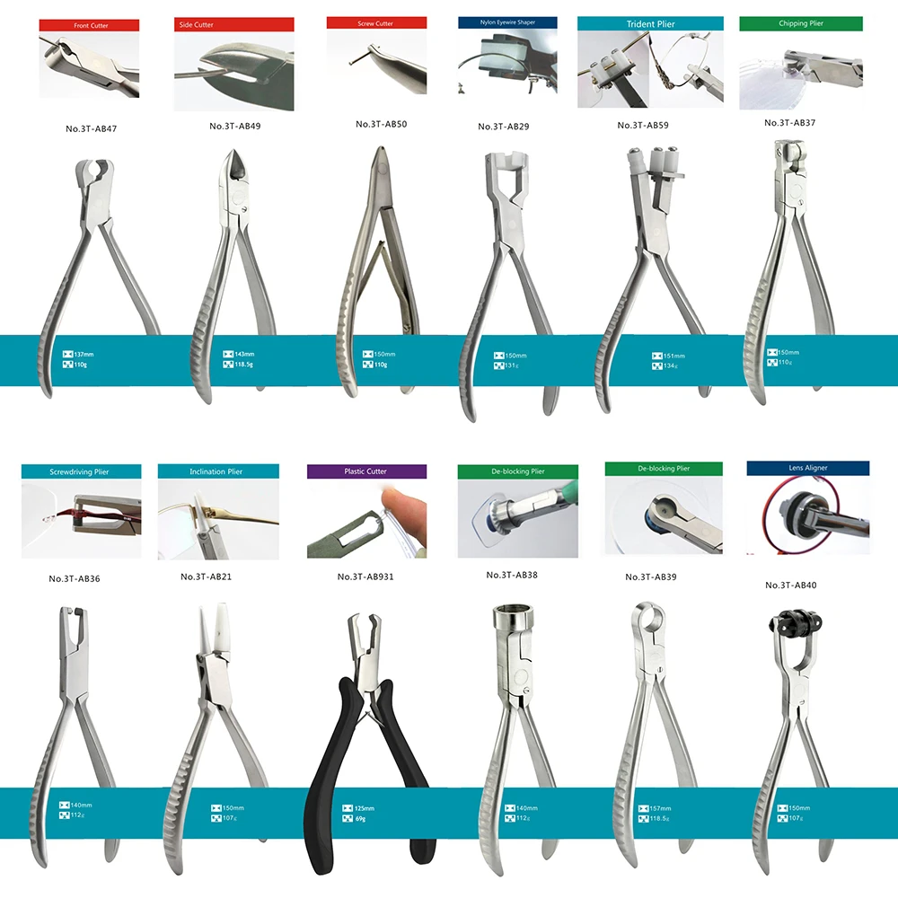 thumbnail image 2 of Stainless Steel Flat Plier Eyeglass Arms Frame Adjusting Eyeglasses Tilt Angle Plier Glasses Repair Parts Tool 2 of 13