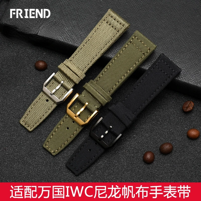 Cinturino Di Alta Qualità Per Iwc Piloti Portofino Portogallo Iwc Nylon Tela Cinturino Orologio Maschio 20 21 22Mm