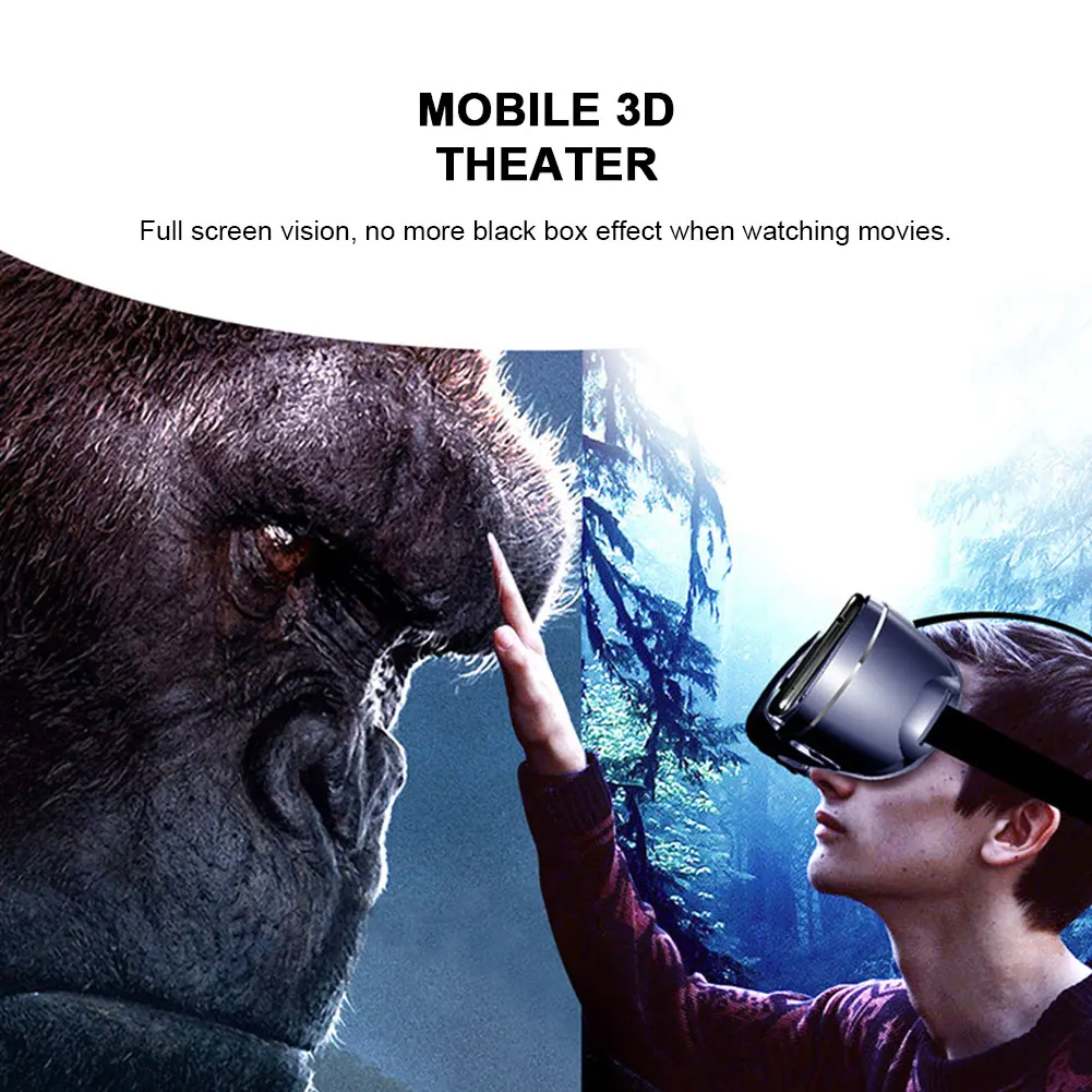 VRG Pro VR Glasses Virtual Reality Headset Devices Viar 3D Helmet Goggles Lenses Smart For Smartphone Cell Phone With Controller