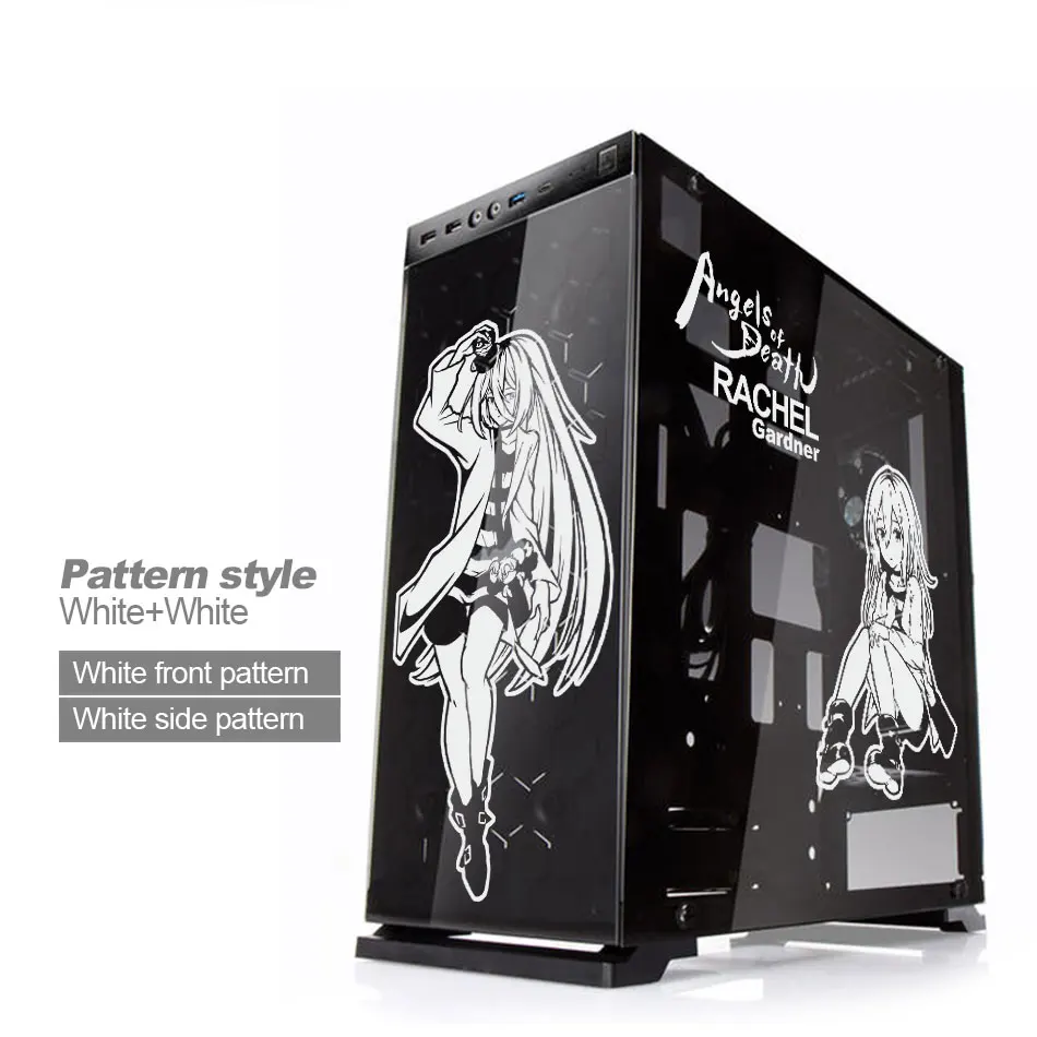 Angels Of Death Anime Stickers For Pc Case,cartoon Decor Decal For Atx