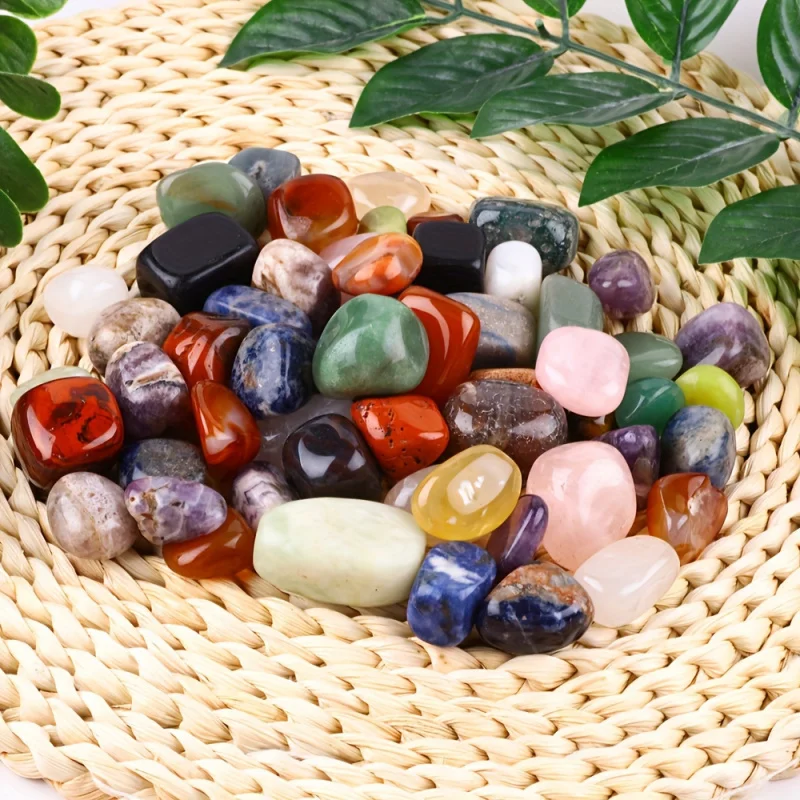50g Bag Natural Tumbled Stones And Mix Color Crystals Bulk Assorted Tumbled Polished Stones Rocks Gemstones For Home tumbled stones
