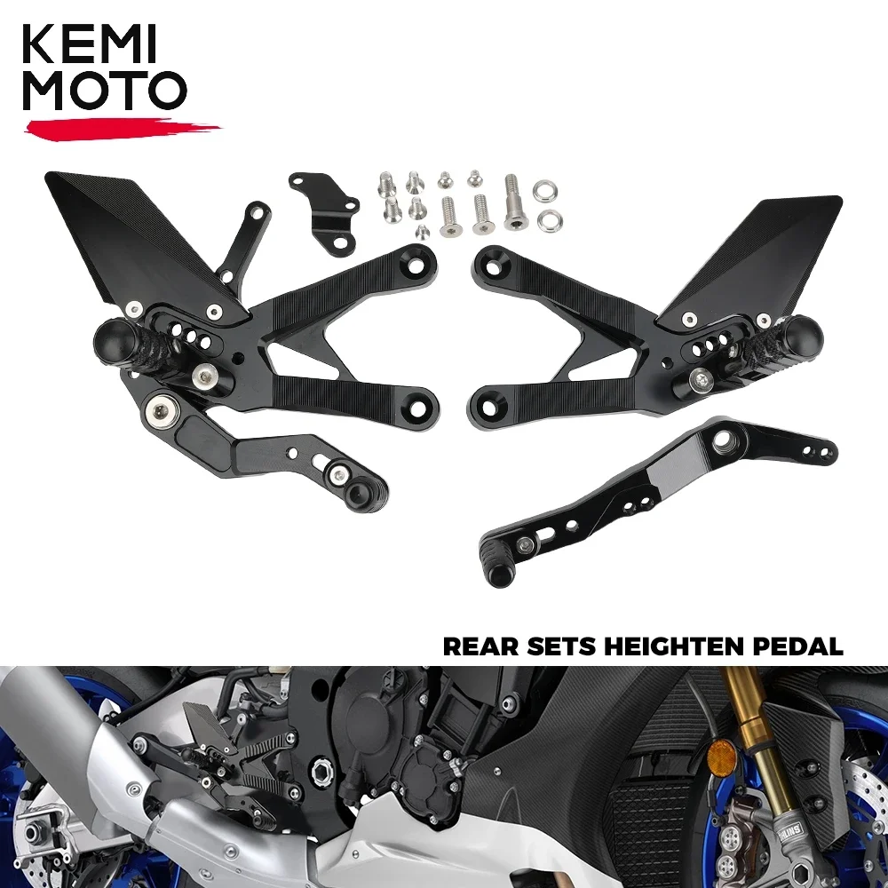 

Rearsets FootPegs R1 2015-2023 Shift Lever Brake Lever Kit Rear Sets Heighten Pedal Adjustable Motorcycle Accessories CNC