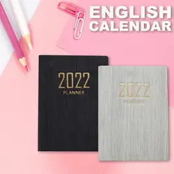 Planificateur quotidien 2022 une Page par jour couverture rigide, carnet de rendez vous horaire avec calendrier mensuel 2022 