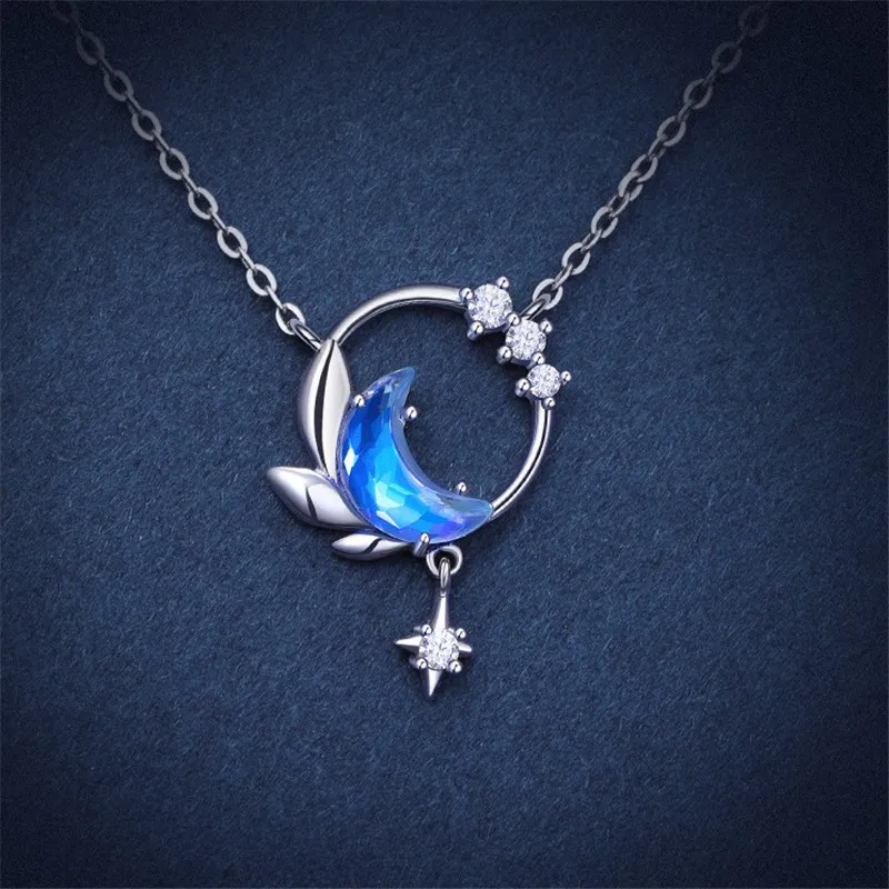 

Goth Crystal Star Moon Pendant Choker Clavicle Chain Necklace For Women Girl Punk Collares Aesthetic Y2K Jewelry Gifts dz152