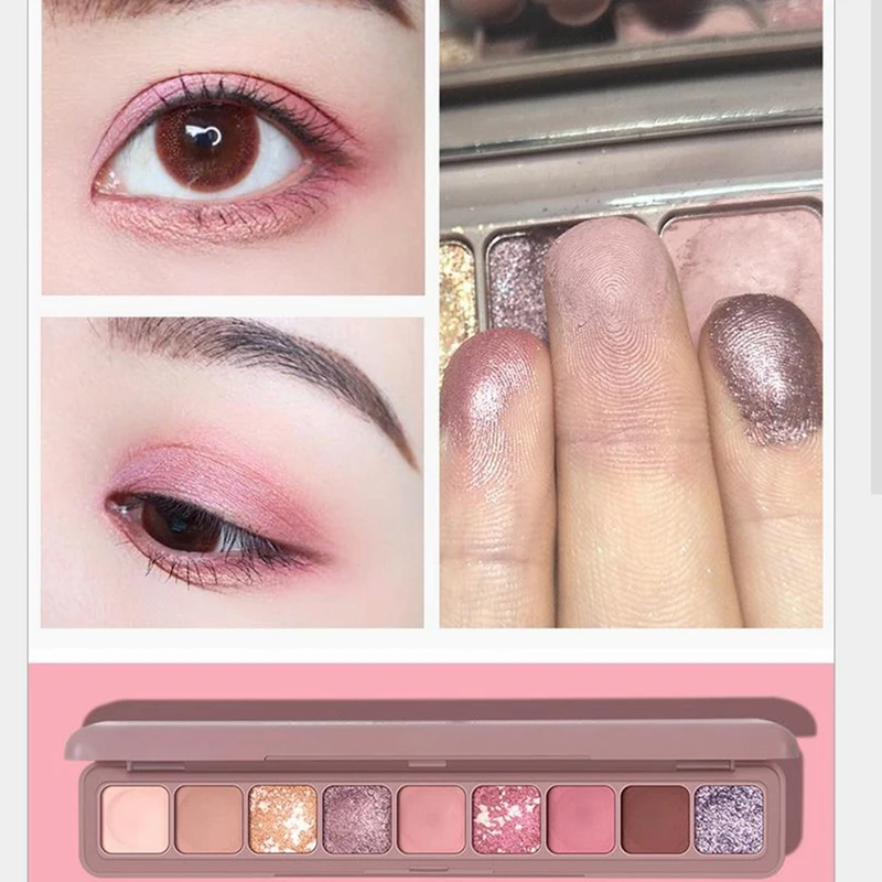 

NOVO 9 Colors Glitter Galaxy Eyeshadow Mashed Potato Smoky Palette Shimmer Pigment Eye Shadow Shine Diamond Shadow Kit