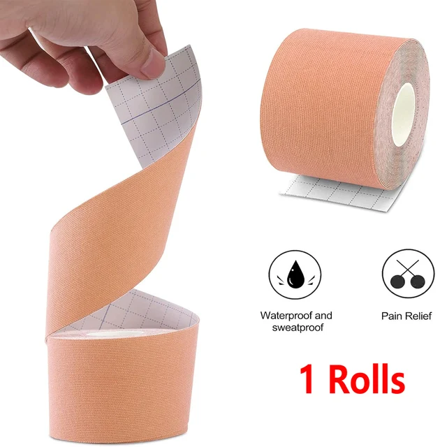 1 Roll Kinesiology Tape Kinetic Tape, Waterproof Athletic Sports Tape Physio Tape for Knees, Shoulder, Ankles, Elbow