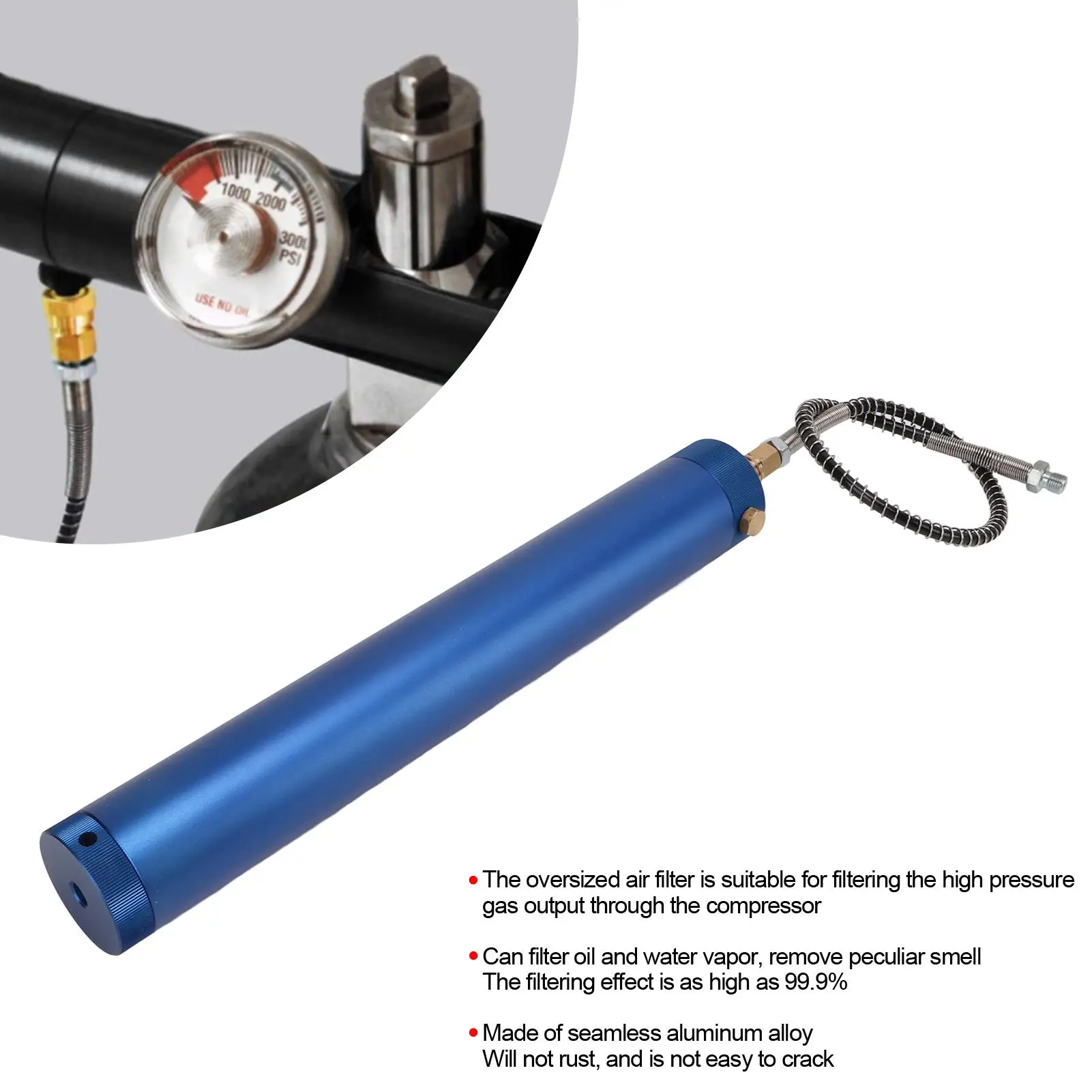 High Pressure Air Filter Oil Water Separator OD50mm for compressor