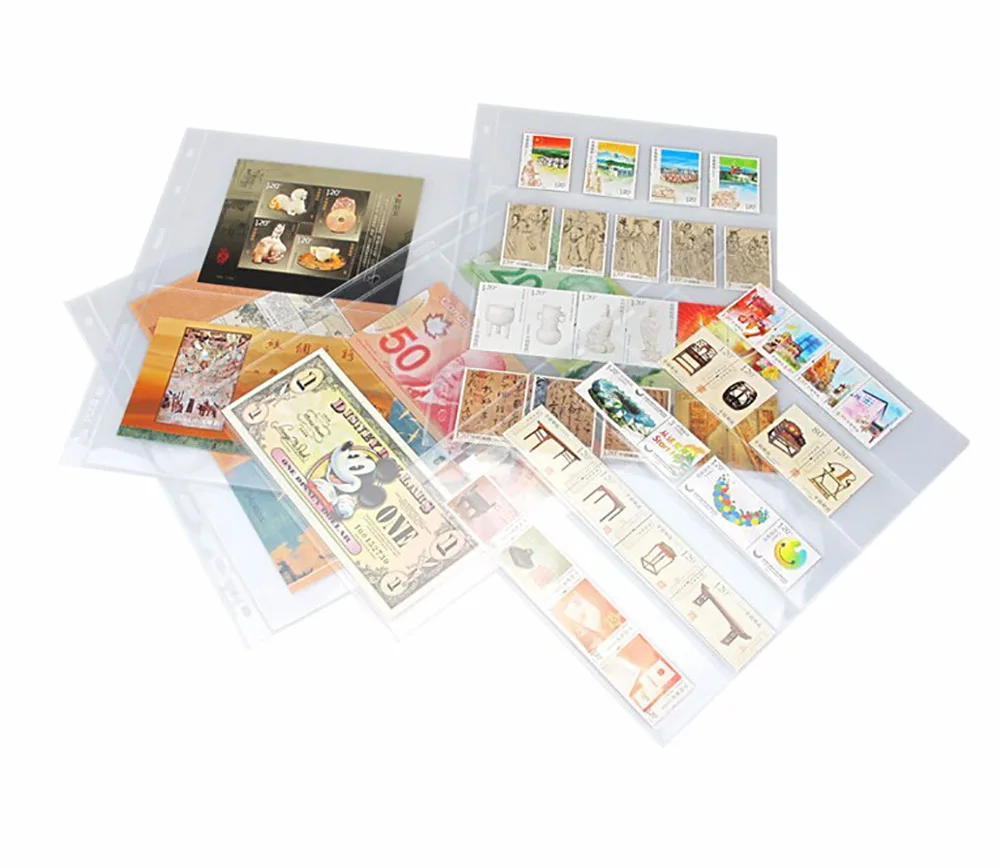 MINGT/PCCB 10Pcs Loose-leaf 9-hole Inner pages coin specie banknote paper money postcard phonecard stamp collection album coins collection album,money collection album,coin collection album